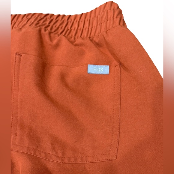 🧡 FIGS Zamora Jogger Scrub Pants Auburn Orange High Waisted Small Tall - Picture 16 of 16